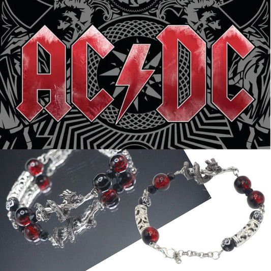 ACDC band theme bracelet