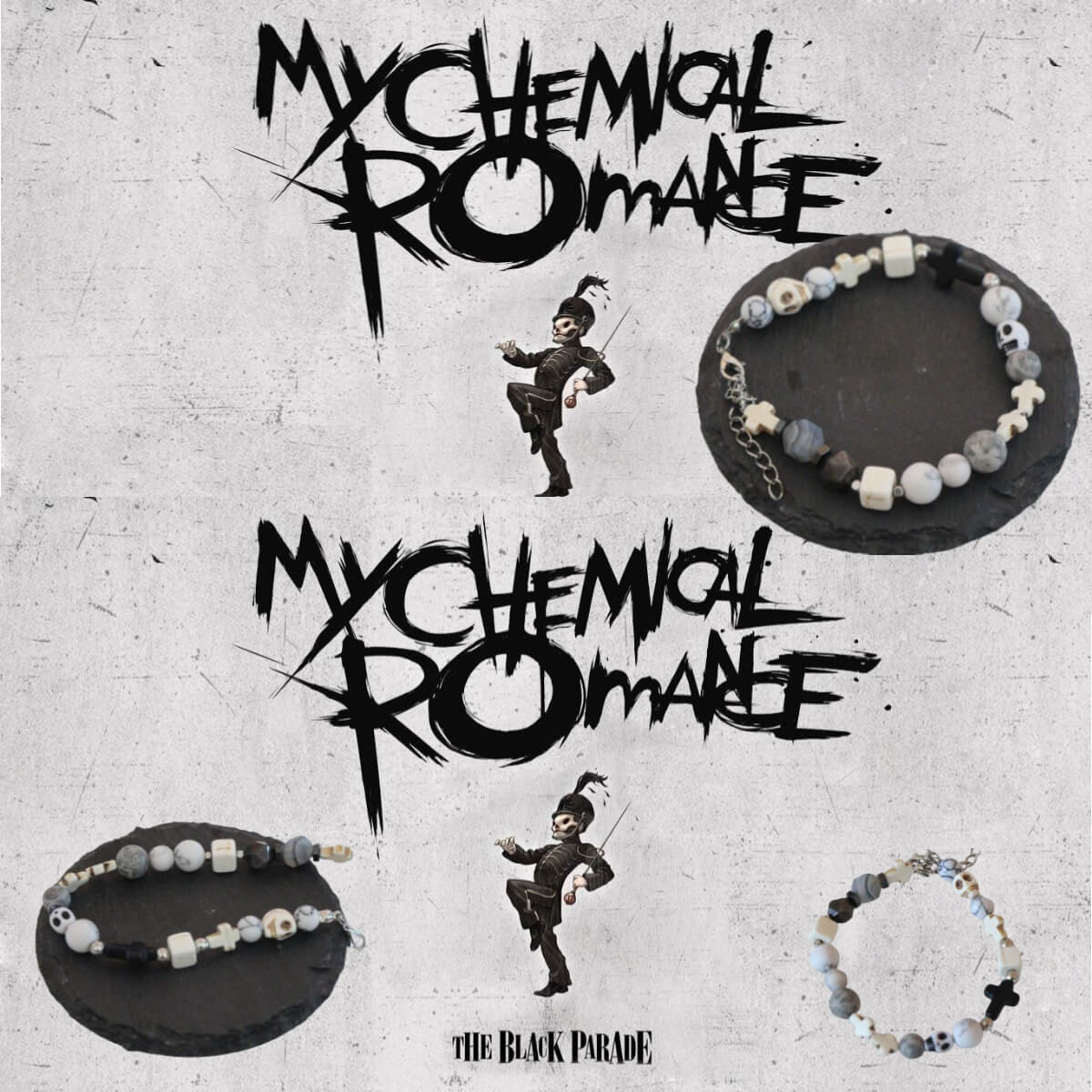 Original design My Chemical Romance band themed bracelet