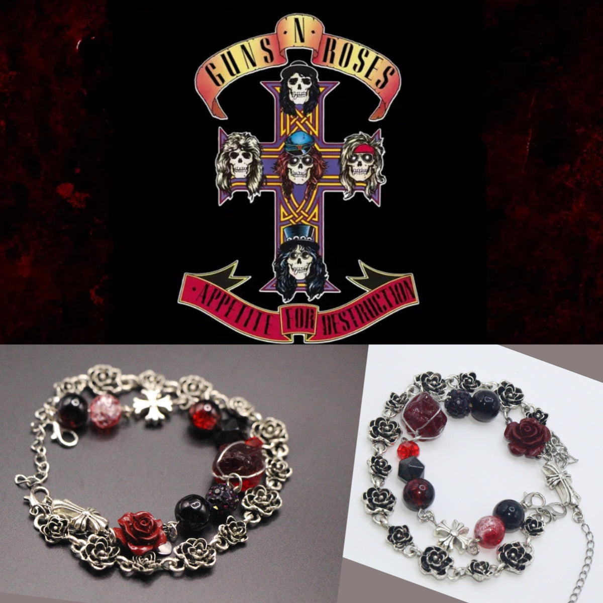 Guns N' Roses Original Personalized Rose Bracelet