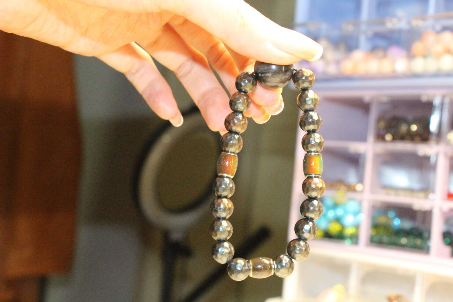 Temperature-Sensitive Color-Changing Energy Stone Bead 8mm